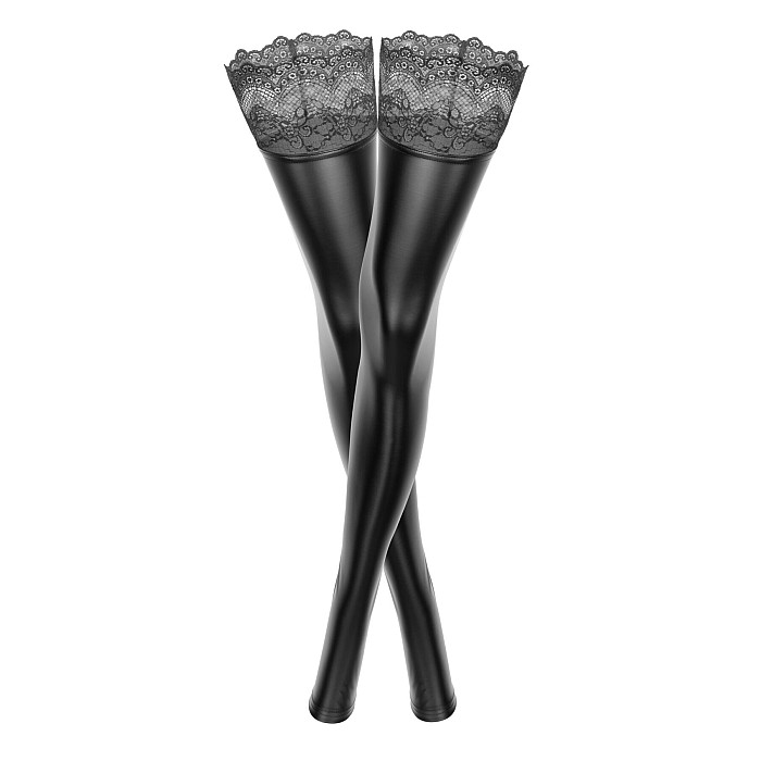 Панчохи Noir Handmade F135 Powerwetlook stockings - 3XL