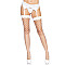 Чулки в крупную сетку Leg Avenue Fence Net Thigh Highs White, one size