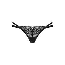 Трусики-стринги Obsessive Nutris thong, XS/S, кружевные, очень мягкие, с двойными боковинками