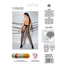 Колготки с открытым доступом, имитация чулок Passion TIOPEN 020 black 3/4 (20 den)