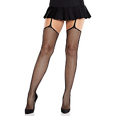 Колготки-чулки Leg Avenue Backseam Net Stockings with Garter Belt One Size Black
