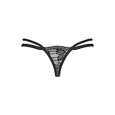 Трусики-стринги Obsessive Nutris thong, M/L, кружевные, очень мягкие, с двойными боковинками