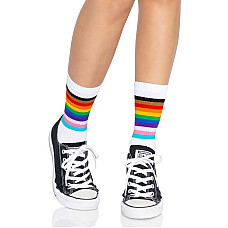 Носки женские в полоску Leg Avenue Pride crew socks Rainbow, 37–43 размер