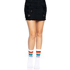 Носки женские в полоску Leg Avenue Pride crew socks Rainbow, 37–43 размер