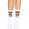 Шкарпетки жіночі в смужку Leg Avenue Pride crew socks Rainbow, 37–43 розмір