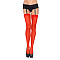 Сексуальные чулки под подвязки Leg Avenue Sheer Stockings Red, one size