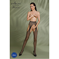 Эротические колготки-бодистокинг Passion ECO S003 black, с доступом, имитация подвязок