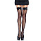 Панчохи-сітка з атласним бантиком Leg Avenue Fishnet Thigh Highs With Bow Black, one size