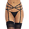 Пояс для панчіх зі стреп Leg Avenue Rhinestone garterbelt Black One Size