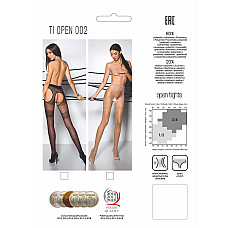 Эротические колготки Passion TIOPEN 002 1/2 (20 den), nero, имитация чулок и пояса