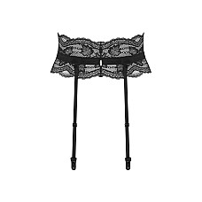 Пояс для чулок Obsessive Nutris garter belt, M/L, кружевной, с длинными пажами