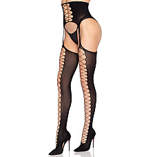 Колготки Leg Avenue Stockings with Attached Garter Belt One Size Black