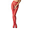 Эротические колготки-бодистокинг Passion S010 red, с доступом, геометрический рисунок