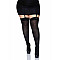 Плотные непрозрачные чулки Leg Avenue Nylon Thigh Highs Black, plus size