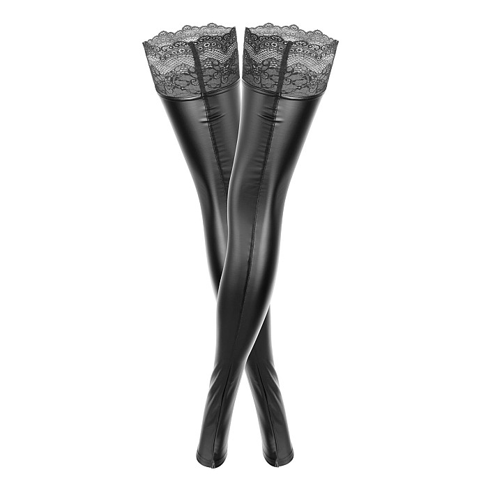 Панчохи Noir Handmade F135 Powerwetlook stockings - S