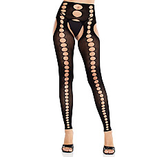 Колготки Leg Avenue Seamless Opaque Footless Suspender Hose One Size Black