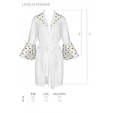 Воздушный пеньюар Passion LOVELIA PEIGNOIR XXL/XXXL, white