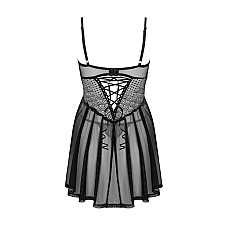 Эротический комплект Obsessive Chemeris babydoll & thong M/L, пеньюар и стринги