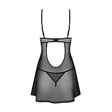 Сорочка Obsessive Euridia chemise & tanga XL/2XL