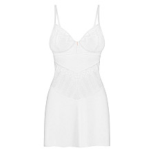 Пеньюар Obsessive Alissium chemise & thong, XS/S, кружевной лиф, стринги в комплекте