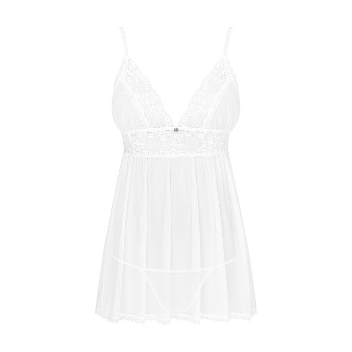 Пеньюар і трусики Obsessive Heavenlly babydoll & thong M/L