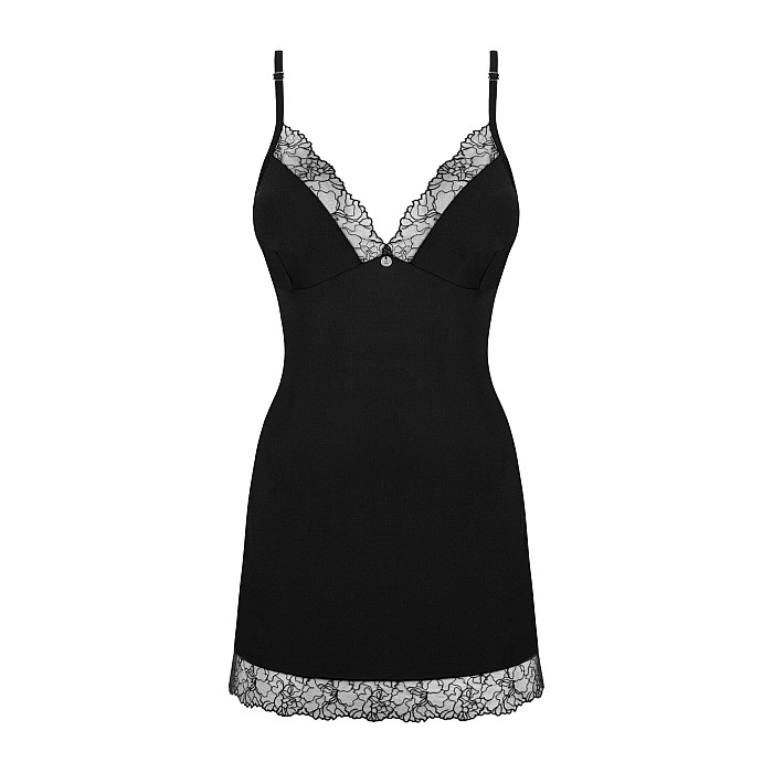 Сорочка и трусики Obsessive Bella Rou chemise & thong XS/S