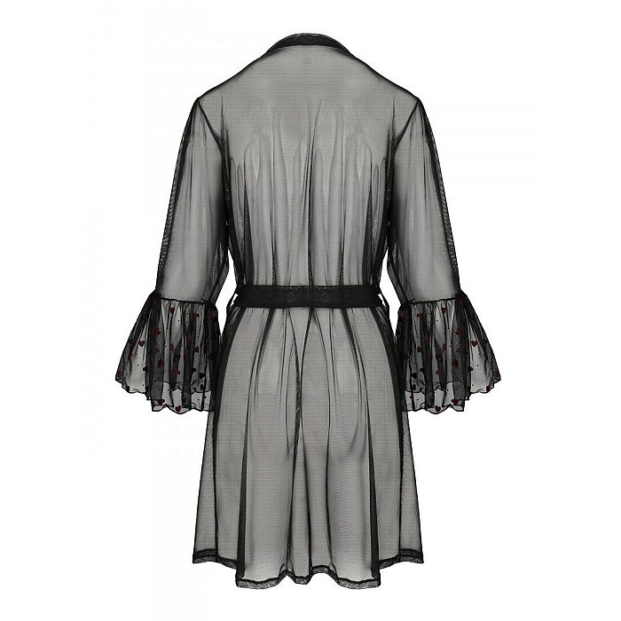 Повітряний пеньюар Passion LOVELIA PEIGNOIR L/XL, black