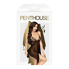 Бебі-дол з ажурним бралетом та високим розрізом Penthouse - Sweet Beast Black S/M