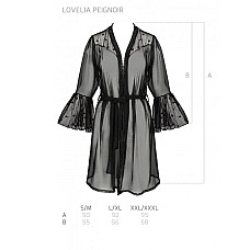 Повітряний пеньюар Passion LOVELIA PEIGNOIR S/M, black