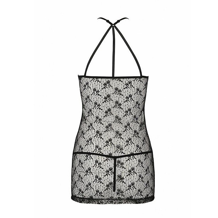 Напівпрозора сорочка Passion AZALIA CHEMISE XXL/XXXL, black