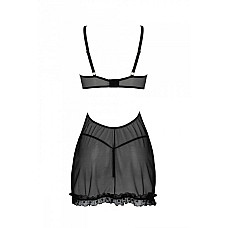 Эротический пеньюар Passion MARINA CHEMISE, L/XL, black