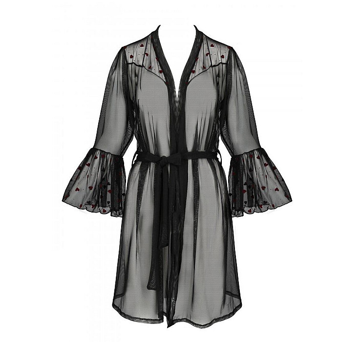 Воздушный пеньюар Passion LOVELIA PEIGNOIR XXL/XXXL, black