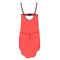Прозрачный пеньюар с открытой грудью CHERRY CHEMISE red L/XL - Passion Exclusive, трусики