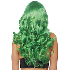 Волнистый парик Leg Avenue Misfit Long Wavy Wig Green, длинный, реалистичный вид, 61 см