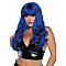 Волнистый парик Leg Avenue Misfit Long Wavy Wig Blue, длинный, реалистичный вид, 61 см
