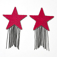 Пестис-зірки з бахромою JSY Nipple Sticker RT236112 Black, стікери
