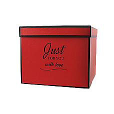 Подарункова коробка Just for you червона, L - 25х22х18 см