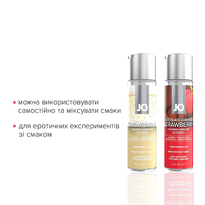 Набор лубрикантов JO Sweet&Bubbly — Champagne & Chocolate Covered Strawberry (2×60 мл)