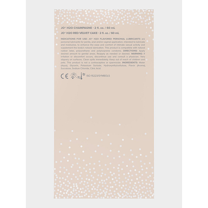 Набір смакових змазок System JO Champagne & Red Velvet Cake (2×60 мл), Limited Edition