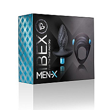 Вібронабір Rock off Men-X IBEX: анальна вібропробка та ерекційне віброкільце