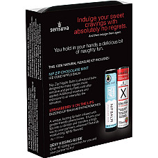 Подарочный набор Sensuva Lips & Nips Pleasure Kit - Chocolate Strawberry 2 x 4г