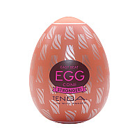 Мастурбатор-яйцо Tenga Egg Cone, плотный TPE, пробник лубриканта 5 мл