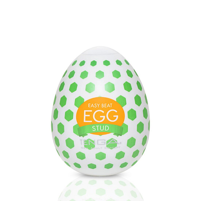 Мастурбатор-яйце Tenga Egg Stud із шестикутними виступами