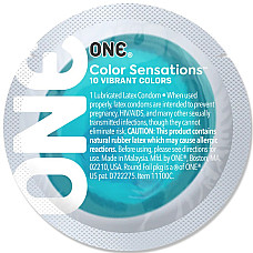 Презерватив ONE Color Sensations - Catch the perfect ONE (Aqua) 1 шт