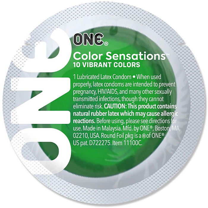 Презерватив ONE Color Sensations - ONE with nature (Emerald) 1 шт