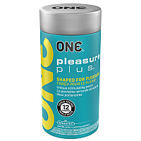 Презервативы ONE Pleasure Plus, 12 шт, с ребристым участком на конце, подарочная упаковка-тубус