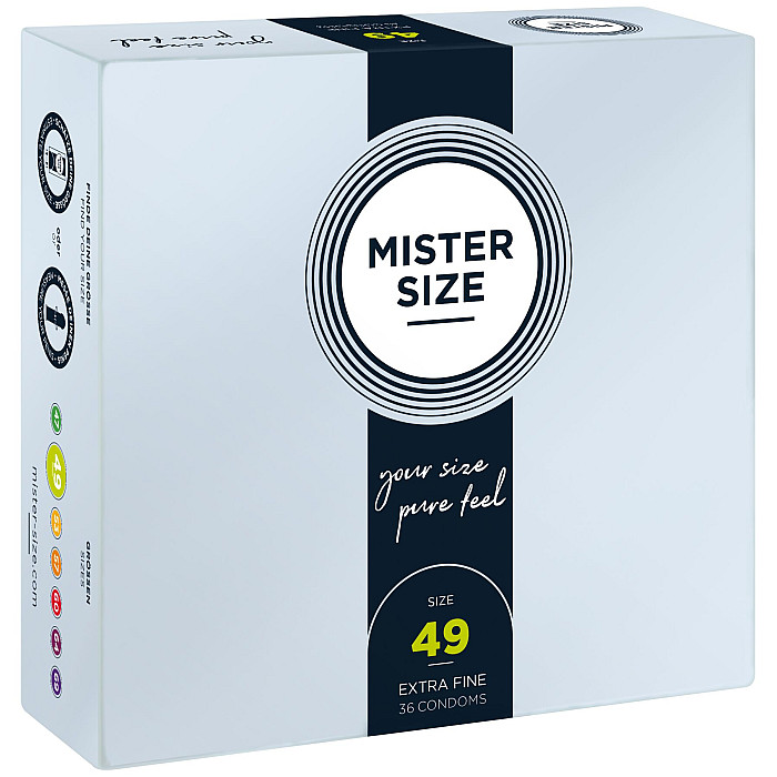 Презервативи Mister Size - pure feel - 49 (36 condoms), товщина 0,05 мм