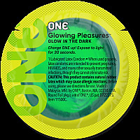 Презерватив ONE Glowing Pleasures, 1 шт, светится в темноте, со смазкой