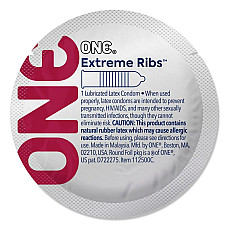 Презерватив ONE Extreme Ribs, 1 шт, ребристый, со смазкой
