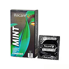 Презервативы Holographic Recare Ultra Thin Mint Condoms 12 шт, ультратонкие, аромат: мята
